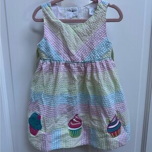 Emily Rose 2T Multicolor Stripe Girls Tank Top Cupcake Dessert Dress